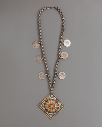 Handmade silver locket with intricate design