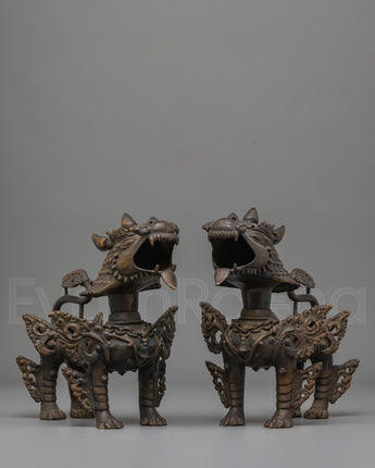Traditional Tibetan Lion Set