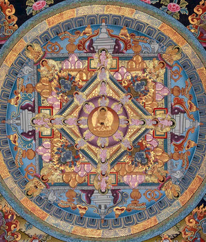 Original Hand painted Buddha Mandala | Tibetan Wall Decoration Painting
