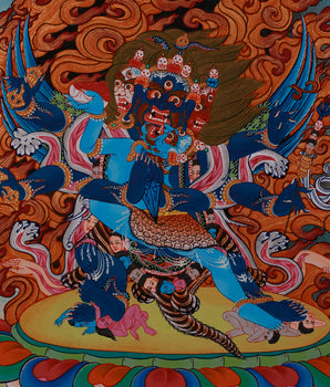 Vajrakilaya Yab Yum Thangka | Tantric Union of Power & Compassion