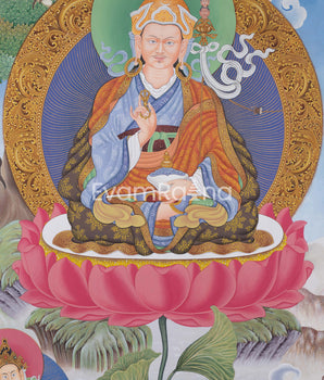 Exquisite Guru Rinpoche Thangka Print | Experience the Blessings Of Padmasambhava With Our Canvas Print