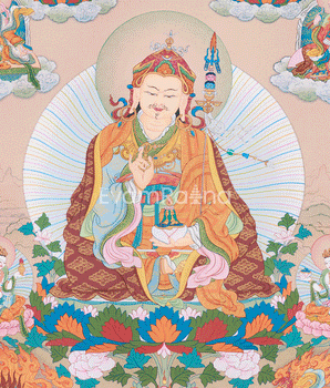 30 Inch Guru Manifestation Thangka | With Mandarva and Yeshe Tsogyal