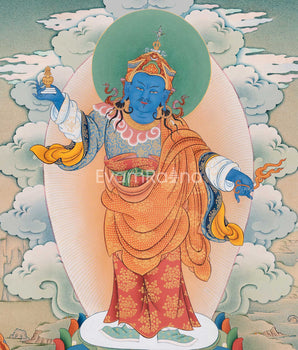 Standing Guru Orgyen Menla with Four Elements | Buddhist Healing Guru
