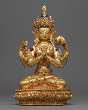 statue to help know meaning of avalokiteshvara mantra