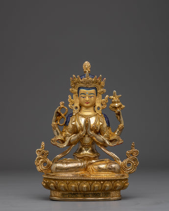 Four-Armed Chenresig Compassion Sculpture