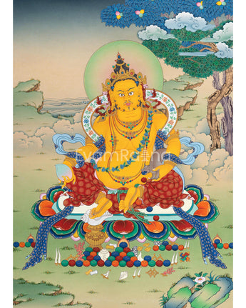 Yellow Dzambhala Canvas Print