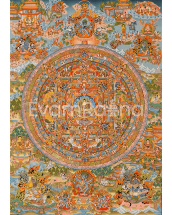 Hand Painted Buddha Mandala Thangka