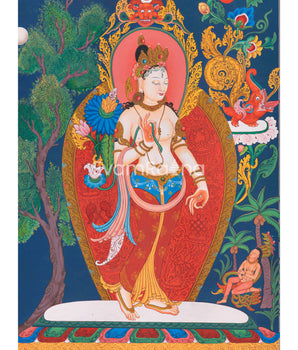 White Tara Thangka Print | Goddess of Compassion