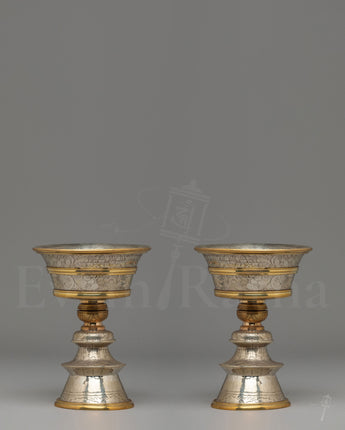 Buddhist Light Offering Lamp Set