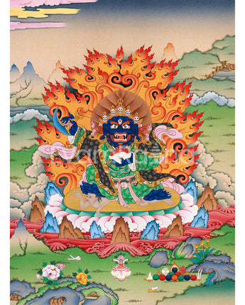 Mahakala Bernagchen Thangka Print