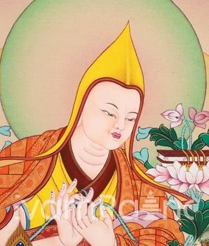 Tsongkhapa Inspired Thangka Print | High Quality Giclee Print | Wall Decoration
