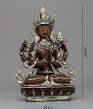 Namo Avalokiteshvara Chenrezig Statue | The Boddhisattva Of Compassion | Religious Home Decor