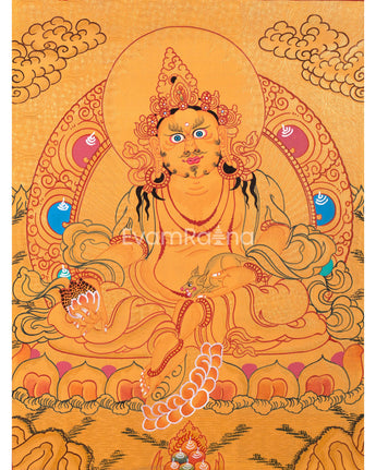Dzambhala, The Deity of Abundance | Buddhist Wealth Deity Thangka