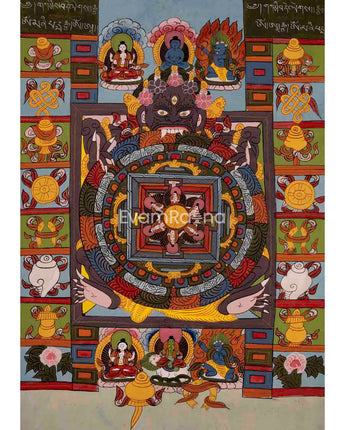 30+ Years Old Wheel Of Life Thangka