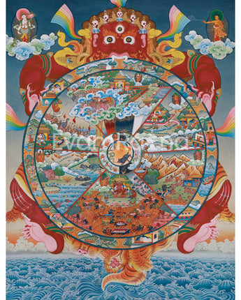 Tibetan Wheel of Life Canvas Print