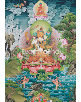 Bodhisattva of Wisdom (Manjushri) with Consort