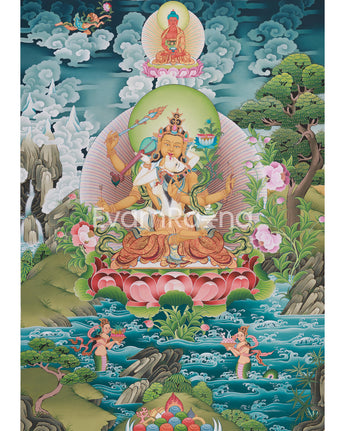 Bodhisattva of Wisdom (Manjushri) with Consort