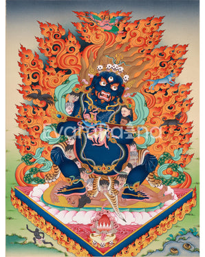 Two-Arms Sakya Mahakala Canvas Print