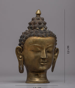 Vintage Buddha Head | Enhance Your Home with Timeless Spiritual Symbolism