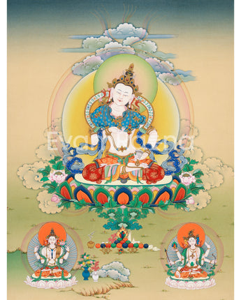 The Supreme Buddha, Vajrasattva Thangka Print