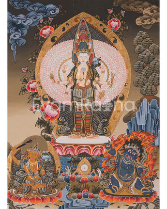 Thousand Armed Bodhisattva Chenrezig Thangka