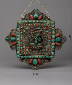 Tibetan Prayer Box Pendant | Exquisite Handcrafted Ghau on Copper