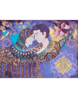 Couple Canvas Print with Sri Yantra & Lotus