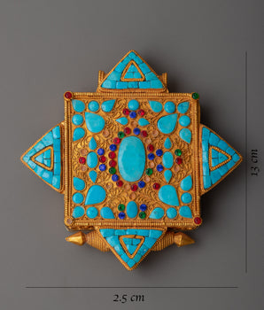 Handmade Traditional Ghau Box | Exquisite Tibetan Craftsmanship for Sacred Treasures