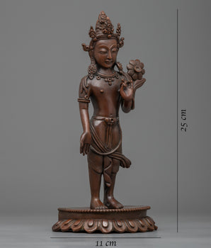 Standing Chenrezig Statue | Traditional Avalokiteshvara Art