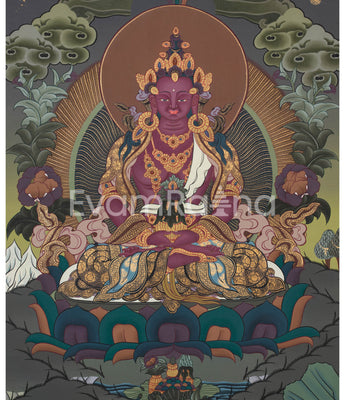 Amitayus Thangka Painting