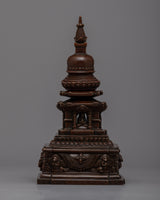 Oxidized Copper Stupa for Home Altar