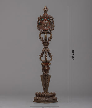 Oxidized Copper Phurba | Tibetan Ritual Tool with Unique Oxidized Finish