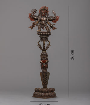 Oxidized Copper Phurba | Tibetan Dagger for Spiritual Practices