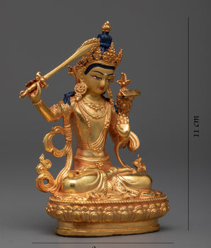 Mini Manjushri Figurine | Beacon of Transcendent Wisdom