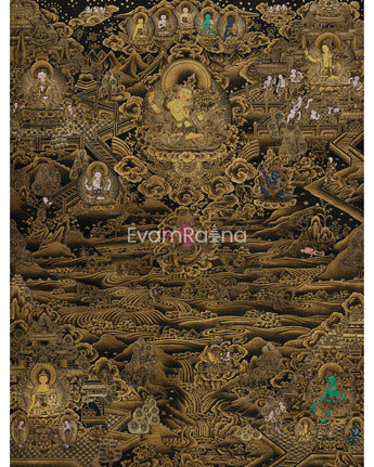 Golden Hued Vajrayana Buddhist Manjushri Print