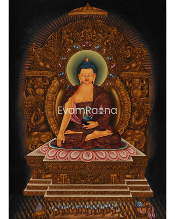 Siddhartha Gautama on Majestic Throne