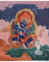 Chaturbhuja Mahakala Canvas Print | Wrathful Protector Deity