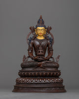 Gold Face Amitayus Statue