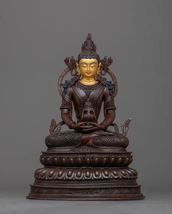 Gold Face Amitayus Statue