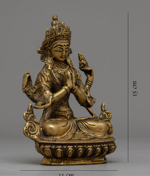 Chenresig Brass Statue | Divine Bodhisattva Sculpture for Spiritual Harmon