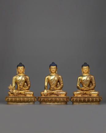 Bhaisajyaguru, Shakyamuni Buddha and Amitabha Buddha Statue Set