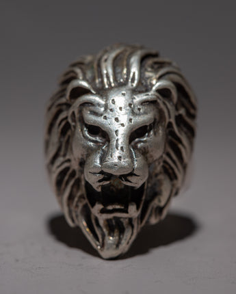 Lion Head Silver Ring