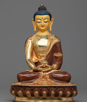 calm tibetan buddha statue