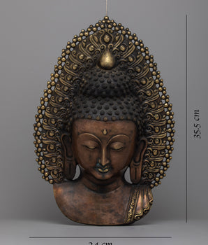 Lord Buddha Head Statue | Serene Addition to Your Meditation Space