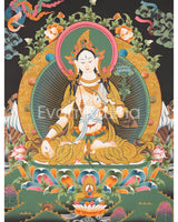 White Tara Thangka Painting