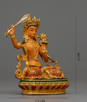 Tiny Manjushri Sculpture | Small Buddhist Sculpture