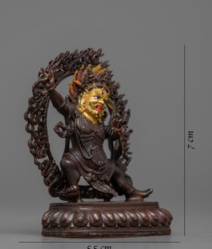 Vajrapani Kadampa Statue | Radiant in Copper with 24k Gold Plating