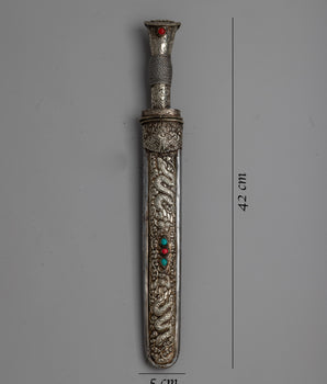 Decorative Tibetan Knife | Handcrafted Art Piece