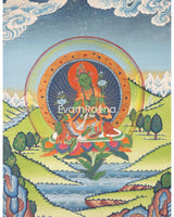 Traditional Green Tara Thangka | Original Hand-Painted Healing Female Deity | Healing Tara Painting |Wall Hanging Yoga Meditation Canvas Art
