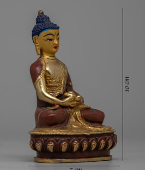 Meditative Amitabha Buddha Handmade Sculpture |  Spiritual Practice Enhancer